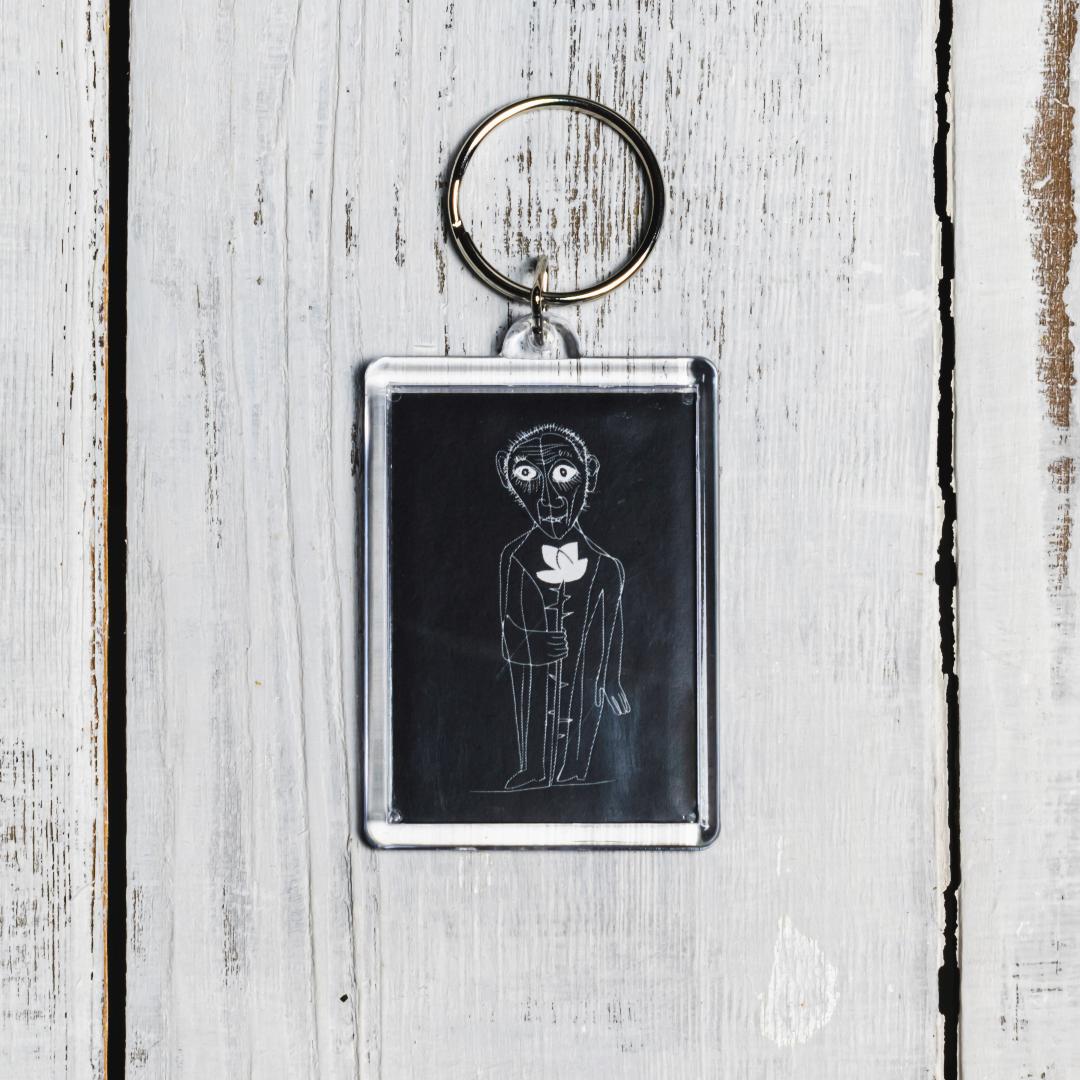 Брелок «Автопортрет с розой»