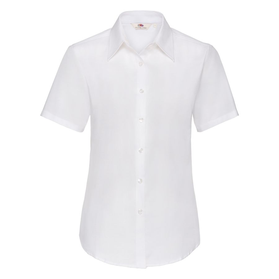 Рубашка "Lady-Fit Short Sleeve Oxford Shirt", белый_