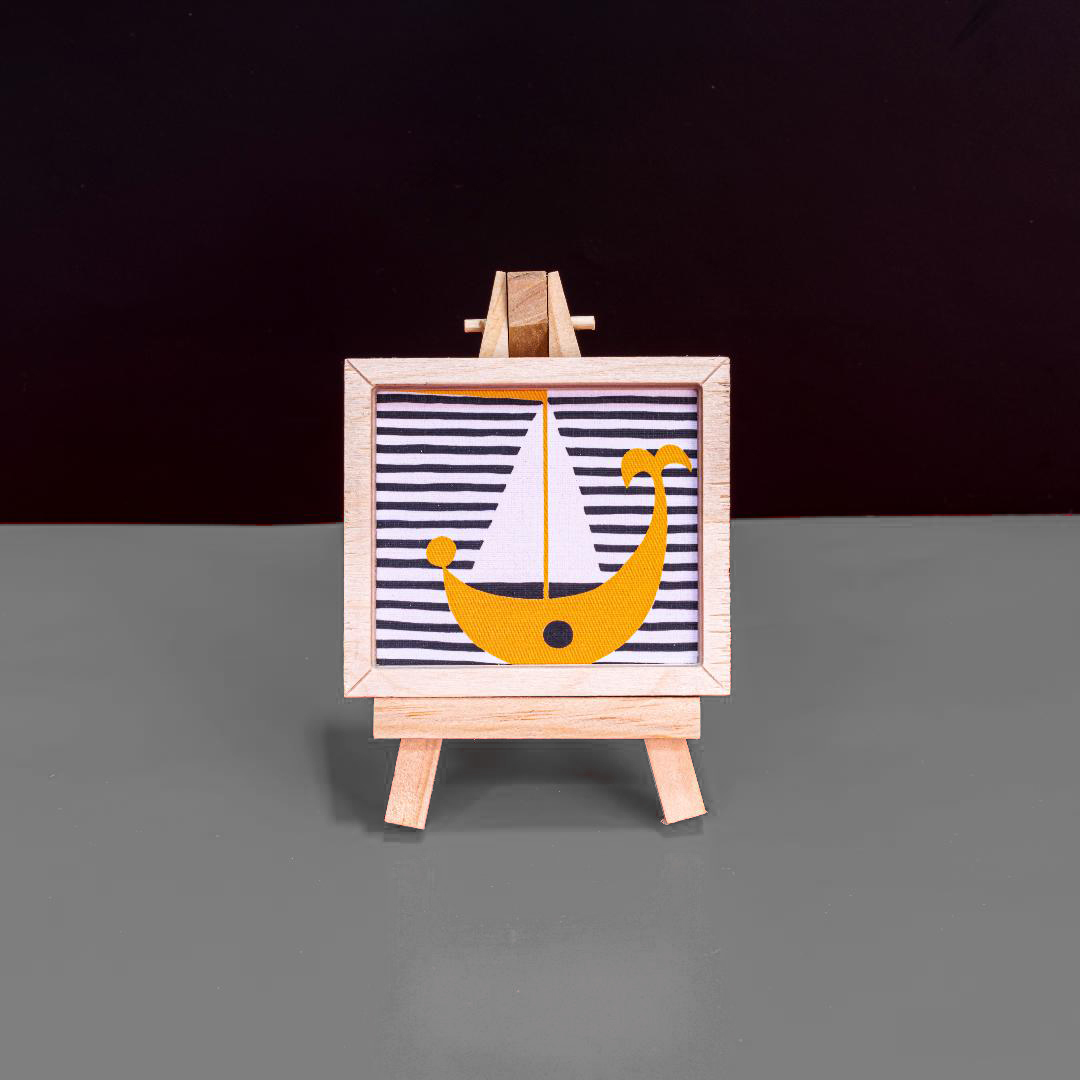 Мольберт с картиной-магнитом «Кораблик»